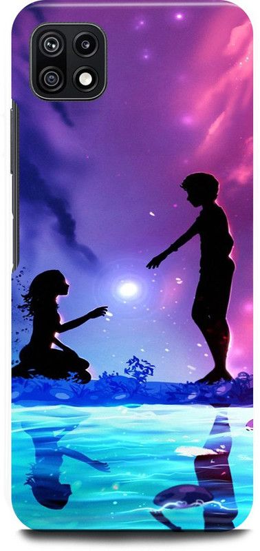 JUGGA Back Cover for SAMSUNG Galaxy A22 5G, CUTE, COUPLE, LOVELY, COUPLE, GIRL, BOY, LOVE  (Purple, Hard Case, Pack of: 1)