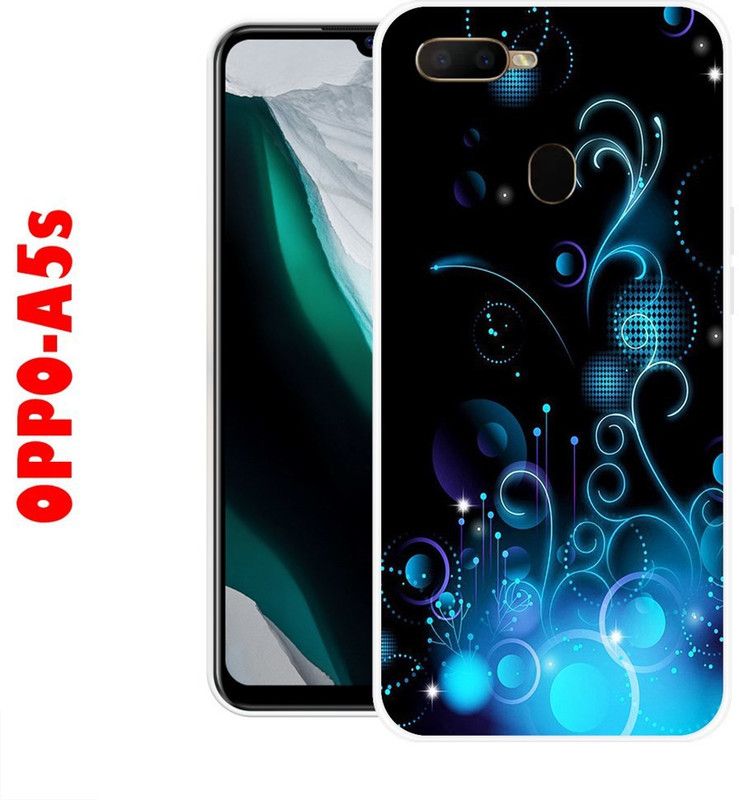 CellWorld Back Cover for Oppo A5s  (Black, Blue, Silicon)