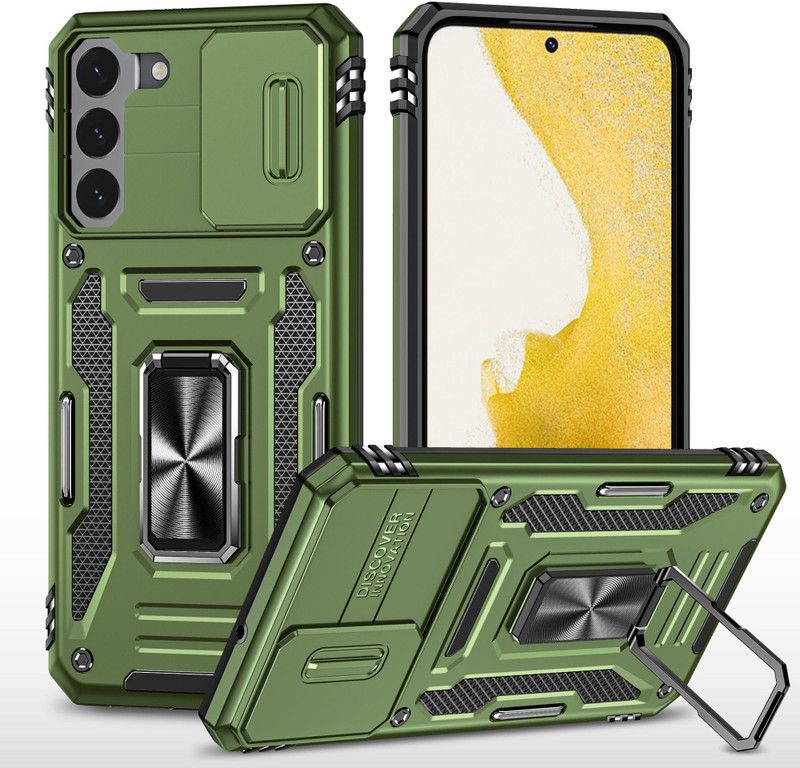 Cock Back Cover for Samsung Galaxy S22 PLUS  (Green, Dual Protection, Pack of: 1)