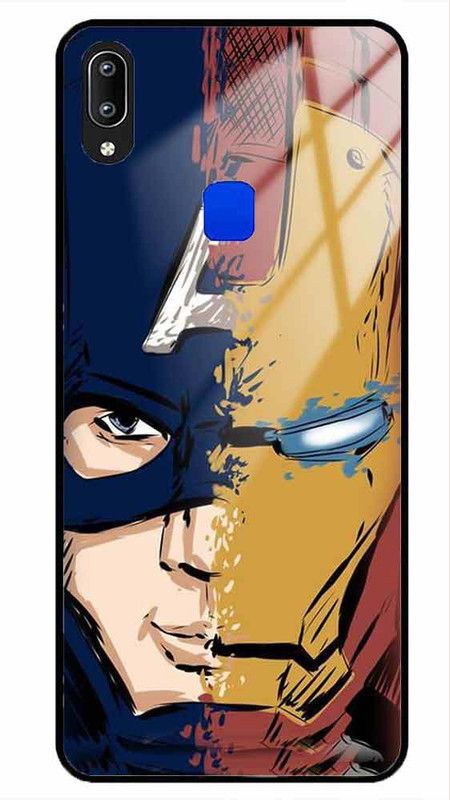 NDCOM Back Cover for Vivo Y91 Face Printed Glass Case  (Multicolor, Grip Case, Pack of: 1)