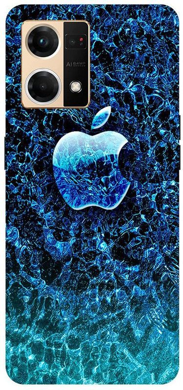 THE NARAYANA COLLECTIONS Back Cover for OPPO RENO 7- CPH2363-APPLE,WATER,SIGN,I,PHONE,LOGO  (Multicolor, Hard Case, Pack of: 1)