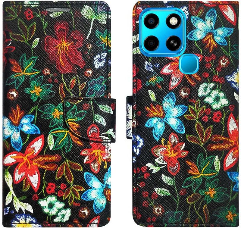 AD Enterprises Flip Cover for Infinix Smart 6  (Black, Magnetic Case, Pack of: 1)