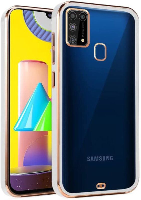 VOSKI Back Cover for Samsung Galaxy M31 Electroplating Transparent Chrome Soft Silicon Case  (White, Flexible, Silicon, Pack of: 1)