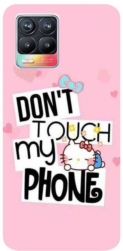 Golden Mask Back Cover for Sky Hawk Back Cover For Realme 8 Hello Kitty With Don’t Touch My Phone  (Multicolor, Waterproof, Silicon, Pack of: 1)