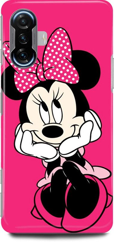 JUGGA Back Cover for POCO F3 GT, MICKEY,MICKEY MOUSE,ART, CARTOON, TEDDY,DOLL  (Pink, Hard Case, Pack of: 1)