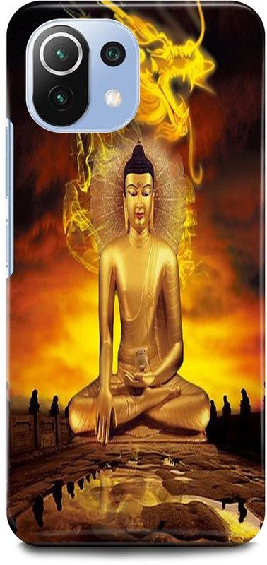 JUGGA Back Cover for Xiaomi 11Lite NE, GAUTAM, BUDDHA, GOD, NAMO, BUDDHAY  (Yellow, Hard Case, Pack of: 1)