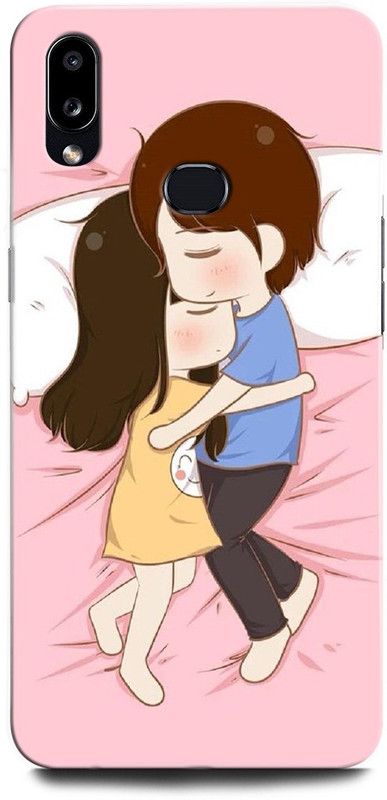 ORBIQE Back Cover for Samsung Galaxy A10s/ GIRL BOY LOVE, ANIME, SWEET COUPLE, TOGETHER, COUPLE SLEEP  (Multicolor, Hard Case)