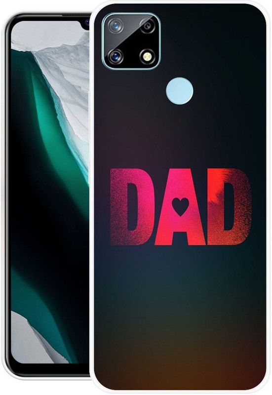 DESILOVE Back Cover for Realme C25  (Black, Grip Case, Silicon, Pack of: 1)