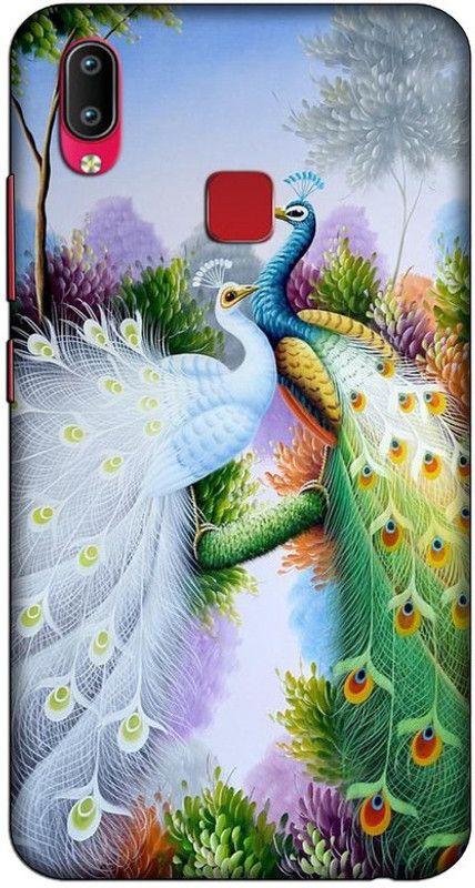 CROKIAN Back Cover for Vivo Y95 Peacock Back Cover  (Multicolor, Hard Case, Pack of: 1)