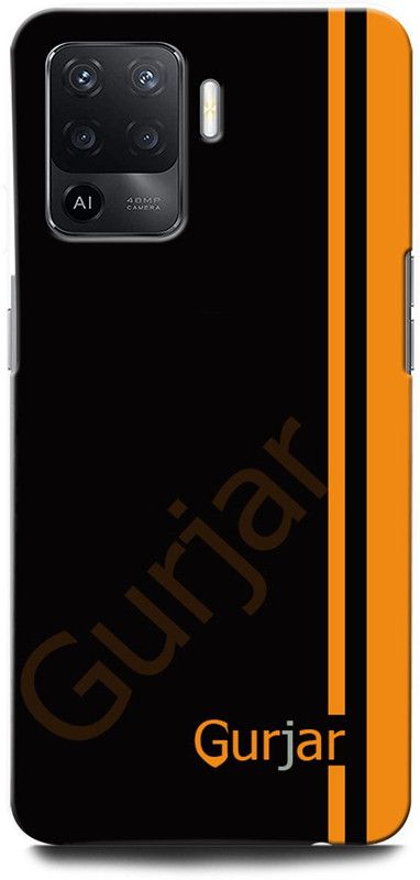 ORBIQE Back Cover for OPPO F19 Pro CPH2285 GURJAR, GUJJAR, ORANGE, BLACK  (Multicolor, Hard Case, Pack of: 1)