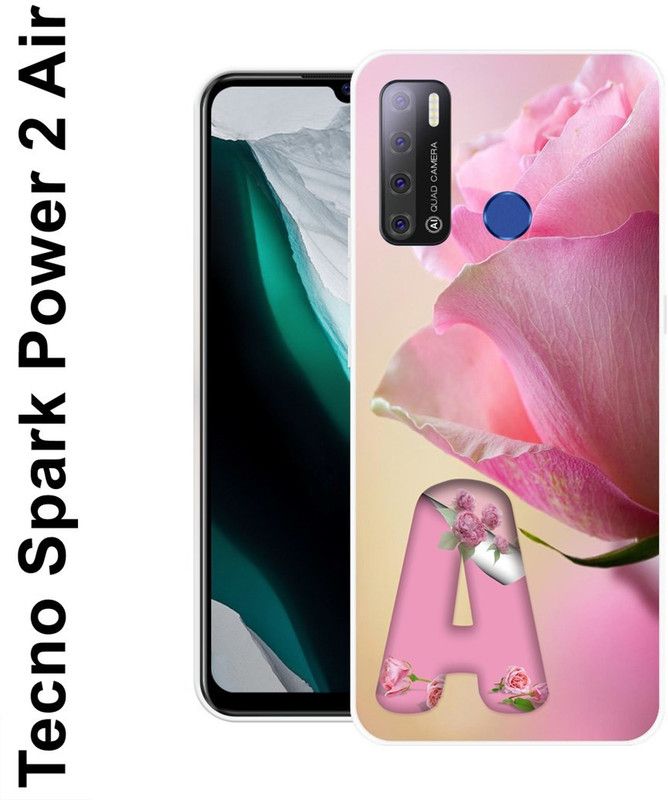 REALKING Back Cover for Tecno Spark Power 2 Air  (Pink, Beige, Grip Case, Silicon)