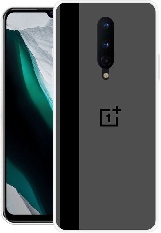 Krtagy Back Cover for Oneplus 8  (Grey, Black, Silicon, Pack of: 1)