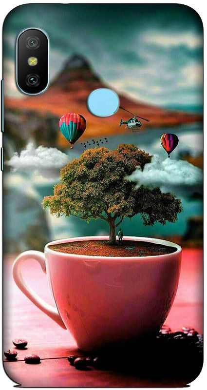 CROKIAN Back Cover for Redmi 6 Pro Cup Design Back Cover  (Multicolor, Hard Case, Pack of: 1)