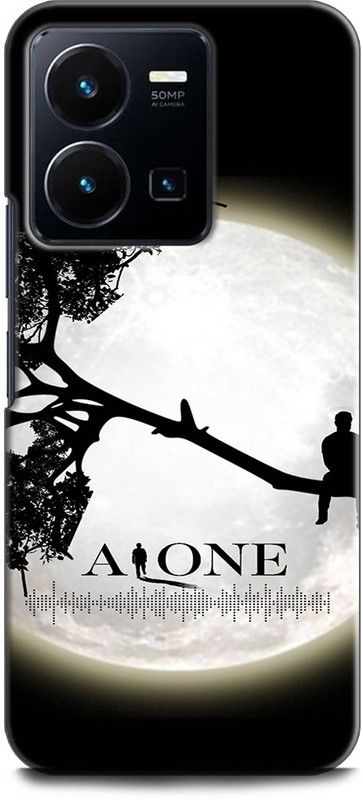 WallCraft Back Cover for Vivo Y35, V2205 ALONE, BOY, MOON, NATURE, TREE, BEAUTIFUL  (Multicolor, Dual Protection, Pack of: 1)