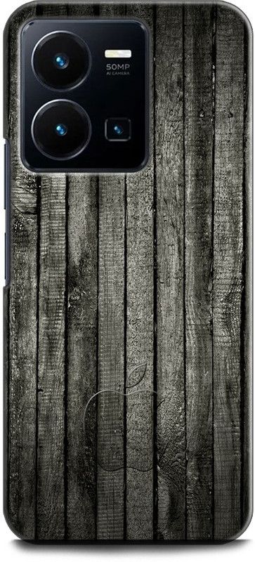 WallCraft Back Cover for Vivo Y35, V2205 WOOD, BROUNE WOODEN, TEXTURE, PATTERN, BLACK  (Multicolor, Dual Protection, Pack of: 1)