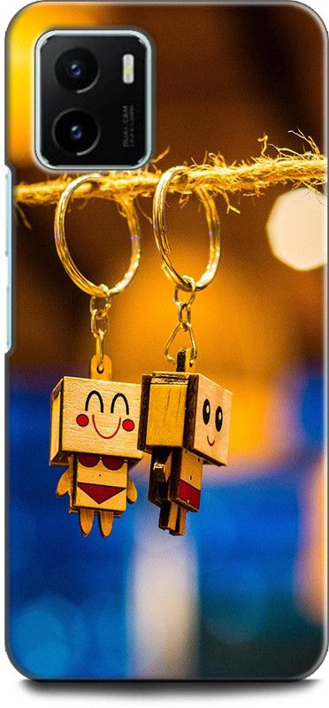 WallCraft Back Cover for Vivo Y15s, V2120 CUTE KEYCHAIN, LOVE, FOREVER, COUPLES, CUTE  (Multicolor, Dual Protection, Pack of: 1)