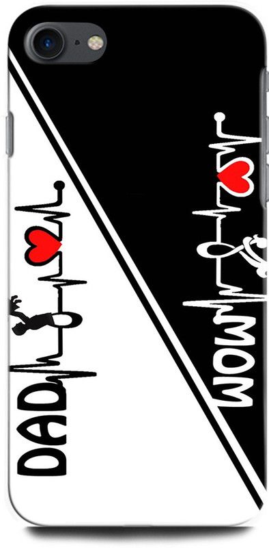 ORBIQE Back Cover for APPLE iPhone 7 MN912HN/A MOTHER, MAA, FATHER, LIFE LINE, I LOVE MY MOM DAD  (Multicolor, Hard Case, Pack of: 1)