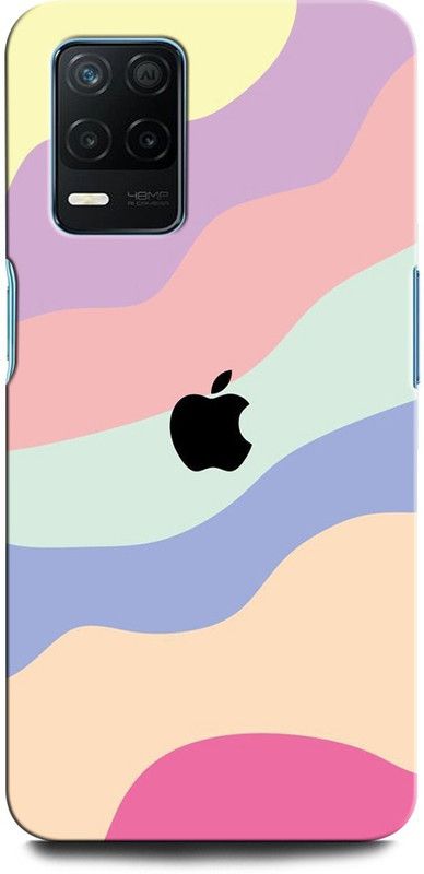 INTELLIZE Back Cover for Realme Narzo 30 5G RAINBOW, ABSTRACT, COLORFULL, APPLE, STRIPES  (Multicolor, Hard Case, Pack of: 1)