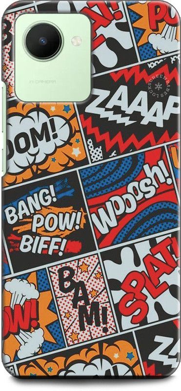 WallCraft Back Cover for Realme Narzo 50i Prime, RMX3506 BOOM, LOGOS, COLORFULL, CARTOON, ART  (Multicolor, Dual Protection, Pack of: 1)