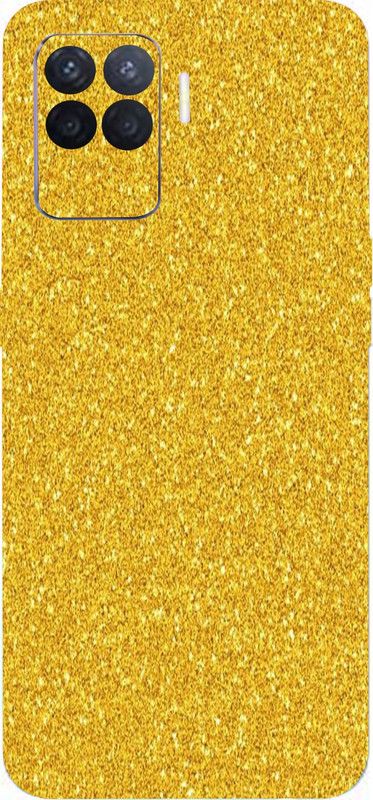 BugguSkin OPPO F19 Pro Mobile Skin  (Ultra Super Golden Glitter Skin With High Matte Finish., Mobile Skin (Back+Side+Camera))