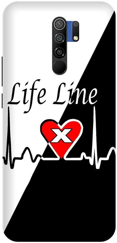 DIKRO Back Cover for REDMI 9 Prime, X, NAME, LETTER, ALPHABET, LIFELINE  (Black, Hard Case, Pack of: 1)