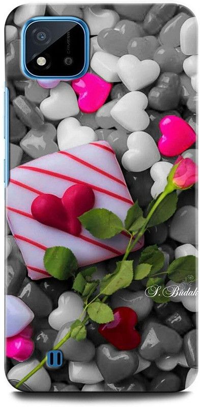 ORBIQE Back Cover for Realme C11 2021 RMX3231 FLOWER, LOVE, HEART, ROSE, COUPLE  (Multicolor, Hard Case, Pack of: 1)