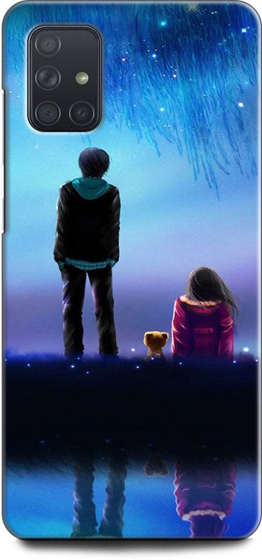 Afterglow Back Cover for SAMSUNG Galaxy A51  (Blue, Black, Shock Proof, Pack of: 1)