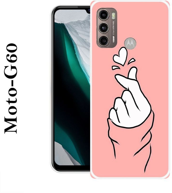 BAGRA Back Cover for Motorola Moto G60  (Pink, White, Silicon)