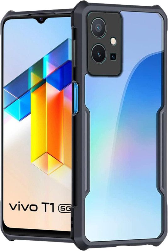 CaseTOcase Back Cover for Vivo T1 5G  (Black, Camera Bump Protector, Pack of: 1)