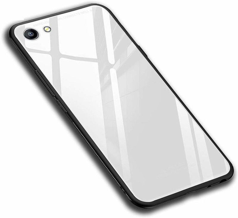 ELEF Back Cover for Redmi Y1 Lite Luxurious Toughened Glass Back Shockproof TPU Bumper Case  (White, Shock Proof, Pack of: 1)