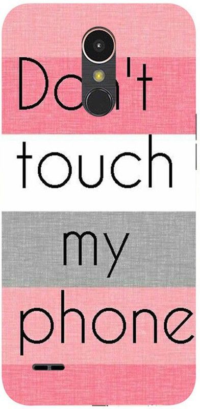 Skyhawk Back Cover for LG K10 (2017) Pink Background and Don’t Touch MY Phone  (Multicolor, Waterproof, Silicon, Pack of: 1)