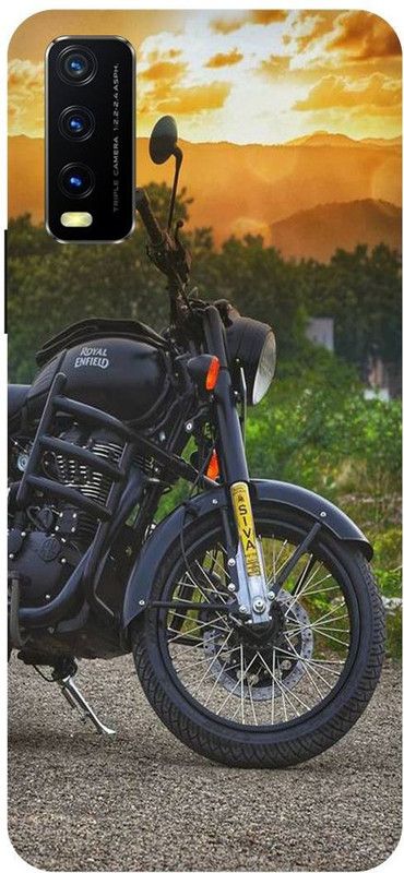 Zaplab Back Cover for Vivo Y20A, V2052, Classic Royal enfield,Bullet Bike Printed Back Cover  (Multicolor, Hard Case, Pack of: 1)