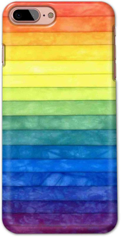 NDCOM Back Cover for iPhone 8 Plus Rainbow Color Stripes Printed  (Multicolor, Hard Case, Pack of: 1)