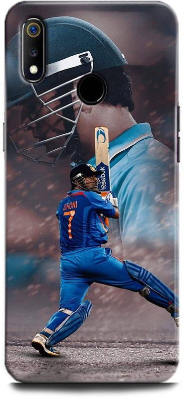 Afterglow Back Cover for Realme 3 DHONI, MAHENDRA SINGH DHONI, SPORTS  (Multicolor, Shock Proof)
