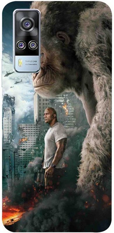 Skyhawk Back Cover for Vivo Y51(2020) Rock and King Kong  (Multicolor, Waterproof, Silicon, Pack of: 1)