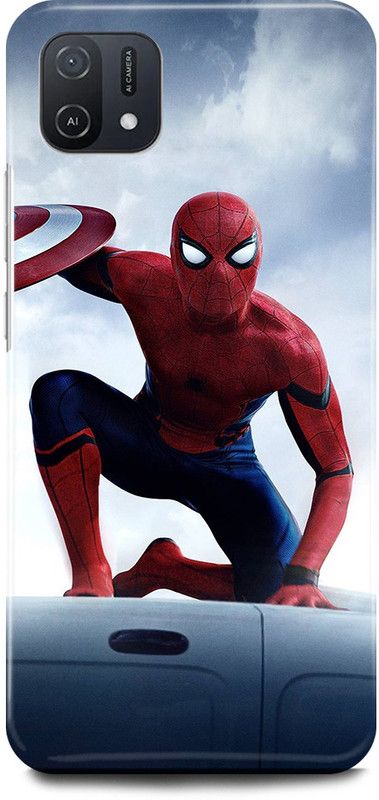 FIKORA Back Cover for OPPO A16k, CPH2349, THE, AMAZING, SPIDERMAN, MARVEL, SUPERHERO  (Red, Hard Case, Pack of: 1)