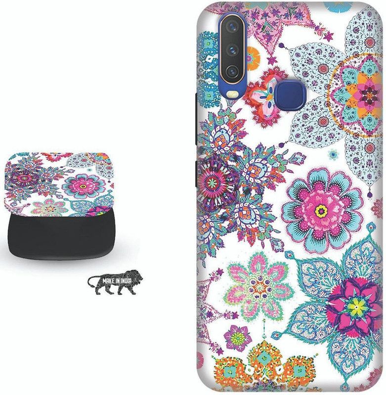 Zappy Back Cover for Vivo Y19  (Multicolor, Cases with Holder, Pack of: 1)