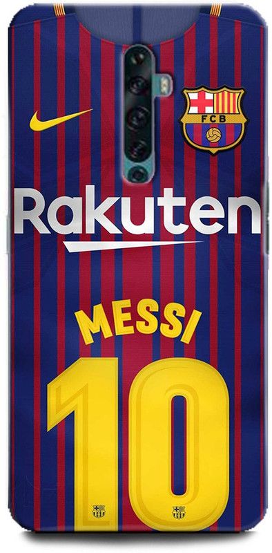 Afterglow Back Cover for Oppo Reno2 MESSI, LIONE MESSI, FOOTBALL, MESSI 10, BARCELONA, JERSEY, SPORTS  (Multicolor, Shock Proof, Pack of: 1)