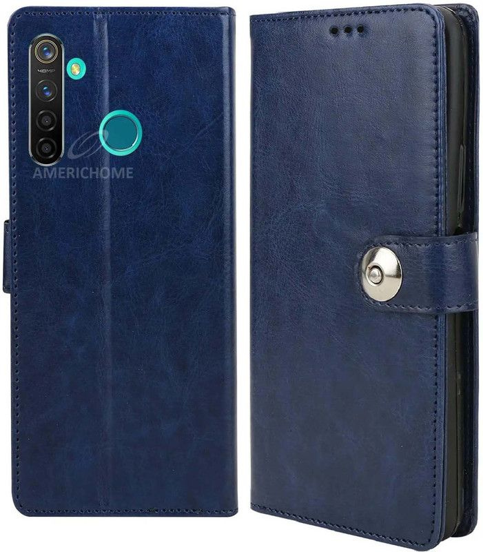 Cowboy Flip Cover for Realme 5s  (Blue, Flexible, Pack of: 1)