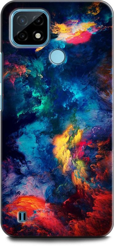 KEYCENT Back Cover for Realme C21Y, RMX3261 CLOUD STORMS, COLORS, STORM, SPACE, GALAXY, COLORFUL  (Multicolor, Pack of: 1)