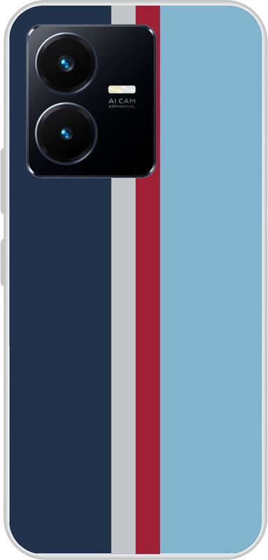 Dreamcase Back Cover for Vivo Y22  (Blue, Silicon, Pack of: 1)