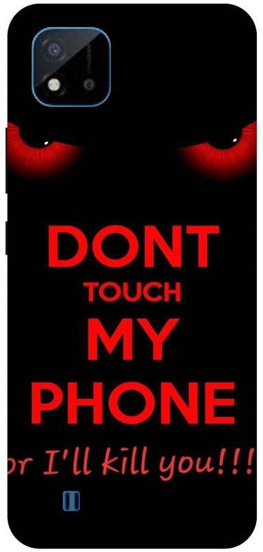 PICHKU Back Cover for REALME C20  (Red, Black, Hard Case, Pack of: 1)