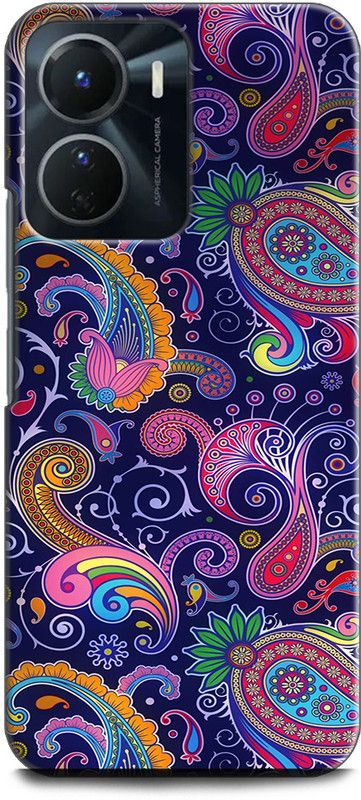 INDICRAFT Back Cover for Vivo Y16 COLOURFUL, FLOWERS, MANDALA, ORNAMENT,ABSTRACT  (Multicolor, Shock Proof, Pack of: 1)