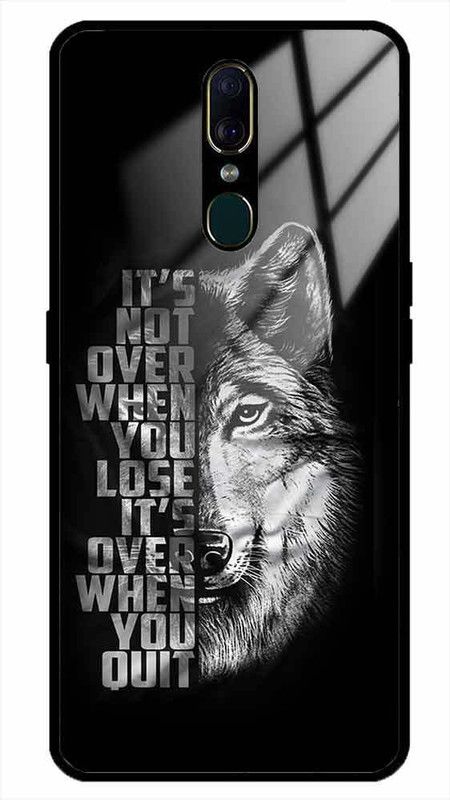 NDCOM Back Cover for OPPO F11 Motivational Positive Quote Printed Glass Case  (Multicolor, Grip Case, Pack of: 1)