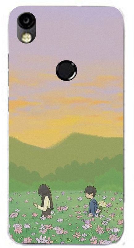 Golden Mask Back Cover for Tecno Camon i Painting Of Boy And Girl  (Multicolor, Waterproof, Silicon, Pack of: 1)
