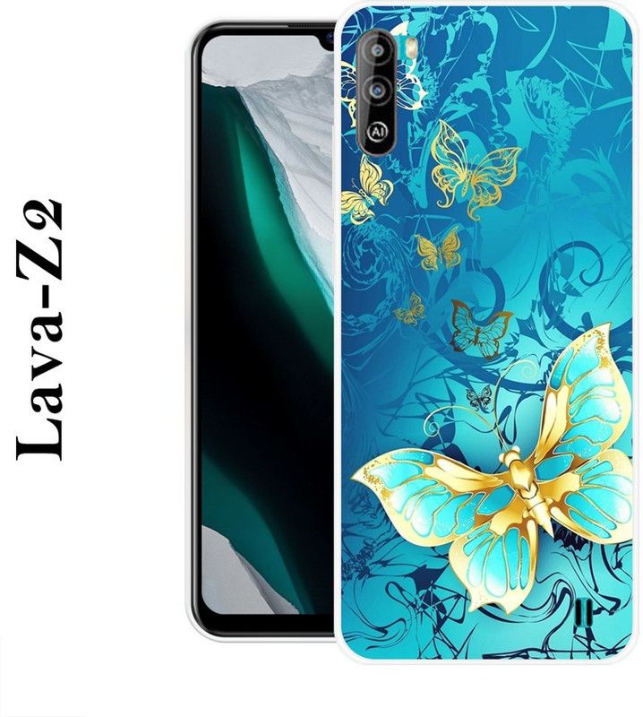 PALWALE BALAJI Back Cover for Lava Z2  (Blue, Gold, Silicon)