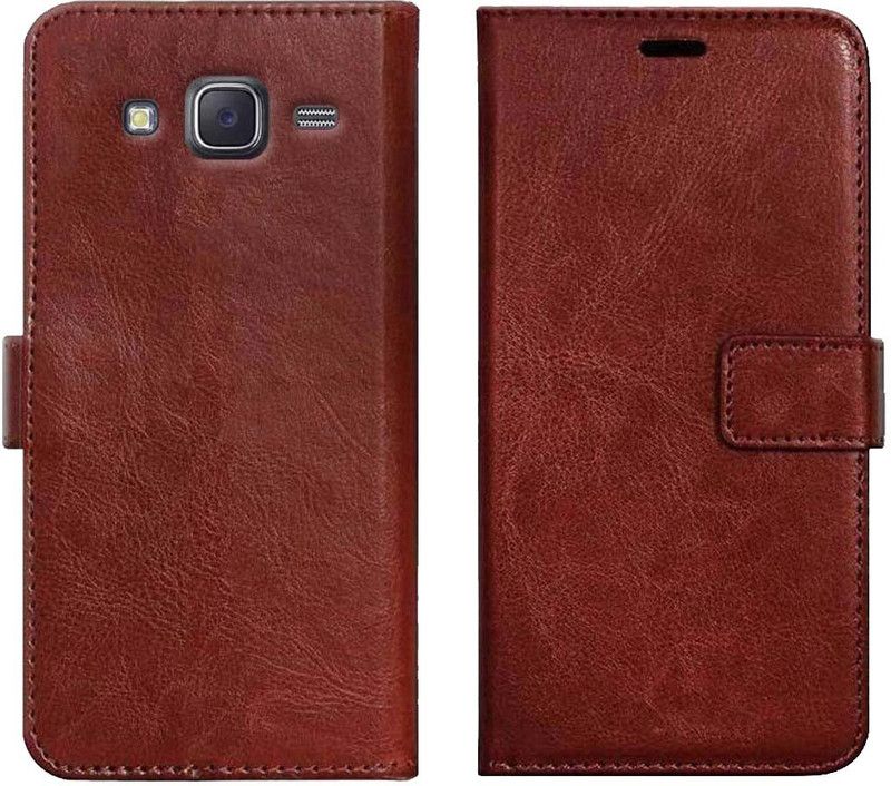 Trap Wallet Case Cover for Samsung Galaxy J7 Nxt  (Brown, Shock Proof, Pack of: 1)