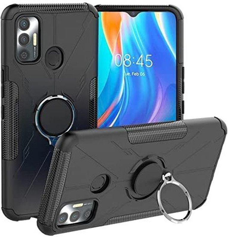 S-Softline Back Cover for Tecno Spark 7, Buffed corners to protect from shocks and dents  (Black, Pack of: 1)
