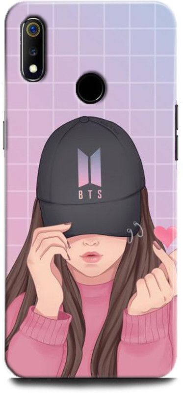 Afterglow Back Cover for Realme 3i GRIL, BTS, LOVELY GRIL, ANIME  (Multicolor, Shock Proof, Pack of: 1)