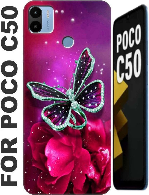 RDcon Back Cover for POCO C50 2575  (Grey, Flexible, Silicon, Pack of: 1)